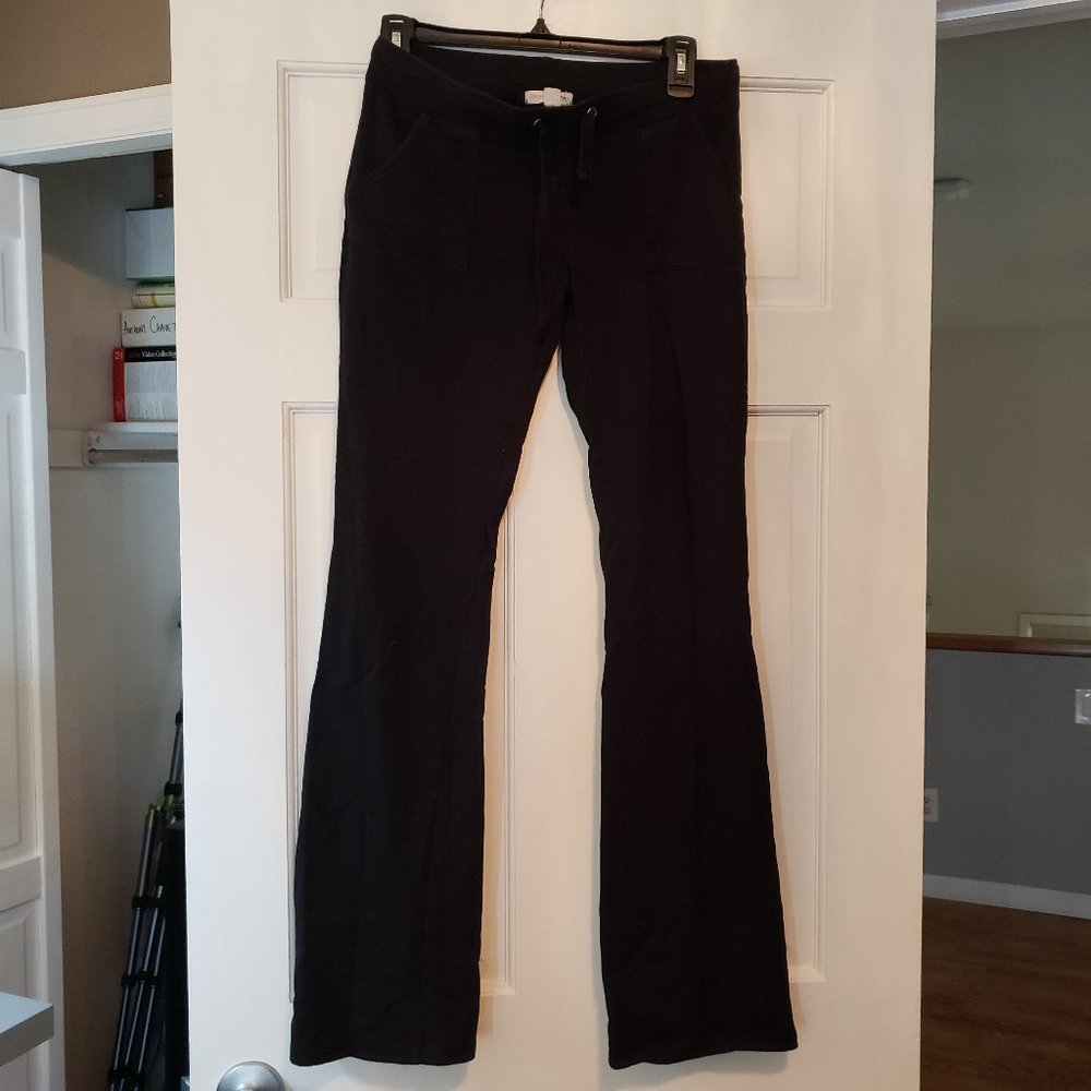 ZUNANA Black Cotton Yoga Pants Pockets S